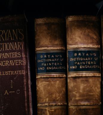 Artist dictionaries in the Art Library. © National Gallery of Ireland