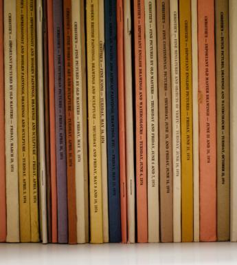 Christie's sales catalogues in the Art Library. © National Gallery of Ireland