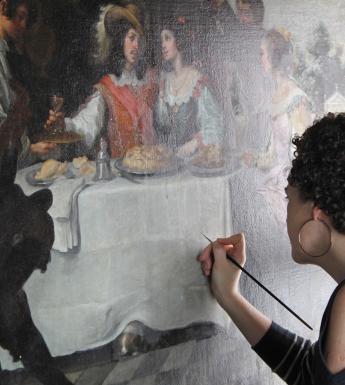 Muirne conserving Murillo's Prodigal Son Feasting.