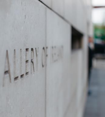 View of Millennium Wing entrance to National Gallery of Ireland