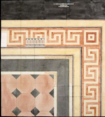 Francis Fowke (1823-1865), 'Full size detail of the National Gallery tile paving', 1861. © National Gallery of Ireland