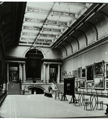 Historical Photograph of the Grand Gallery, National Gallery of Ireland