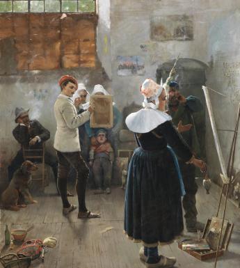Harry Jones Thaddeus (1860-1929), 'The Friends of the Model', 1881. © National Gallery of Ireland. 