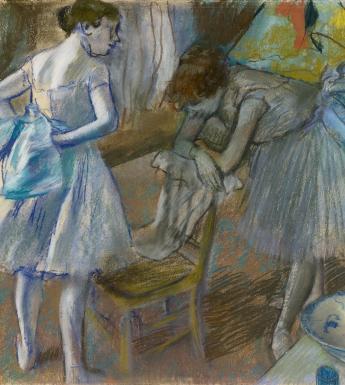 Edgar Degas (1834-1917), 'Two Ballet Dancers in a Dressing Room', c.1880. Image National Gallery of Ireland.