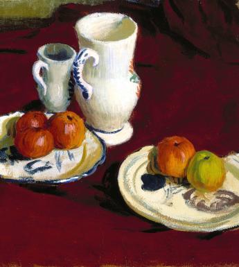 Roderic O'Conor (1860-1940), 'Still life with Apples and Breton Pots', c.1896-1897. © National Gallery of Ireland.