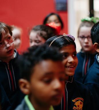 A school tour of the Beyond Caravaggio exhibition. © National Gallery of Ireland. 