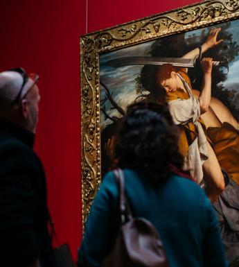 Visitors to Beyond Caravaggio. © National Gallery of Ireland.