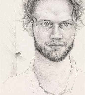 Sean McGuill (b.1995), 'Self Portrait', 2017. © the artist. Photo © National Gallery of Ireland.
