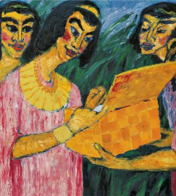 Emil Nolde (1867-1956), 'Pharaoh's Daughter Finds Moses', 1910 © Nolde Stiftung Seebüll.