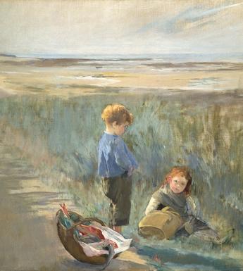 Eva Gonzalès (1849-1883), 'Children on the Sand Dunes, Grandcamp', 1877-1878. © National Gallery of Ireland.