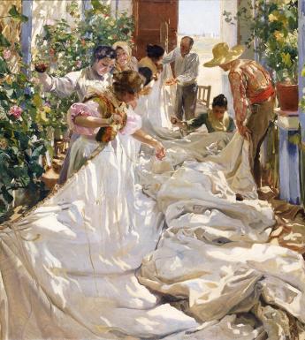 Joaquín Sorolla y Bastida (1863-1923), Sewing the Sail, 1896. 2019 © Photo Archive – Fondazione Musei Civici di Venezia
