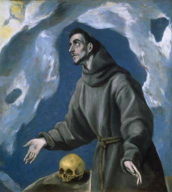 Oil painting of Saint Francis