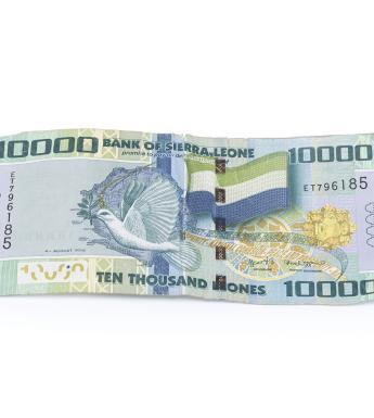 A bank note from Sierra Leone