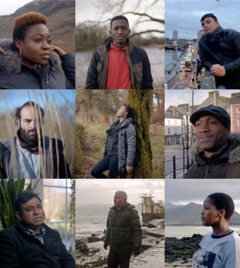 A grid of nine photographic portraits of the participants in the Something From There project.