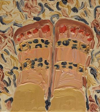 Bird's-eye view of feet