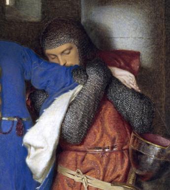 Frederic William Burton (1816-1900), 'The Meeting on the Turret Stairs' 1864 - detail. © National Gallery of Ireland.