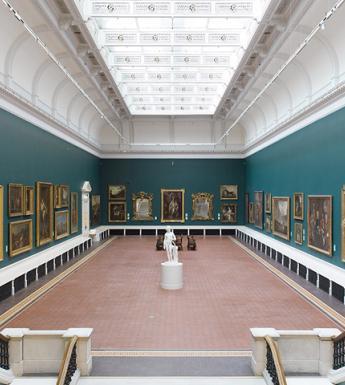 View of the Grand Gallery in the Dargan Wing of the National Gallery of Ireland.