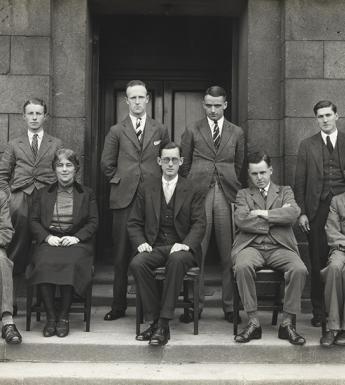 Dr Marie Lea-Wilson (1887–1971) from group photograph outside Harcourt Street c.1929