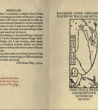 Title page of a book by W.B. Yeats