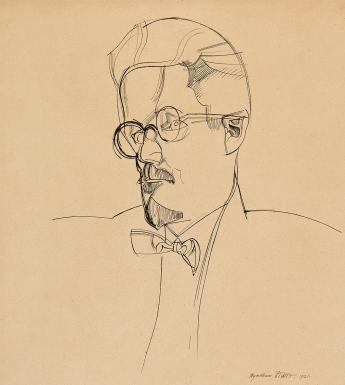 Line drawing of James Joyce