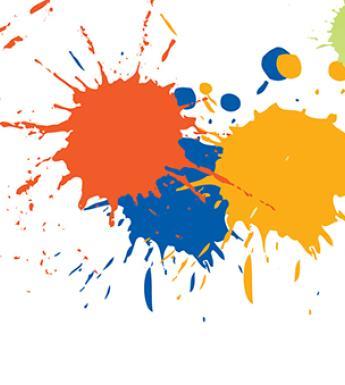Colourful splashes of paint