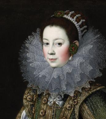 Detail of a portrait of an unknown sitter by an unknown Spanish 17th-century artist.