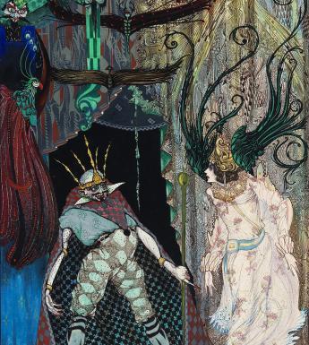 Drawing of two figures