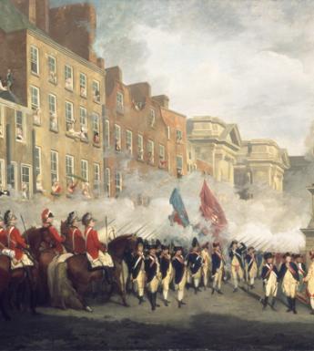 Francis Wheatley (1747-1801), 'The Dublin Volunteers on College Green, 4th November 1779'. Photography © National Gallery of Ireland