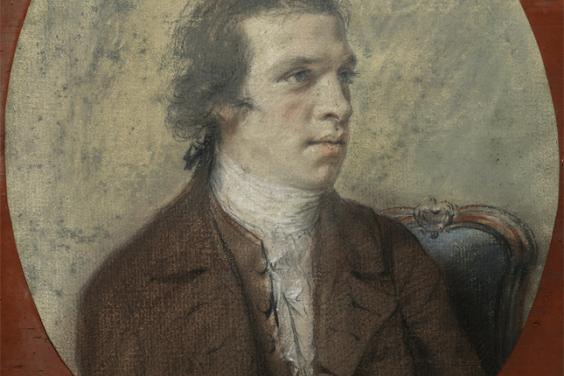 Hugh Douglas Hamilton (1740-1808 ), 'Portrait of Thomas Roberts (1748-1777), Artist', c.1769. Photo © National Gallery of Ireland