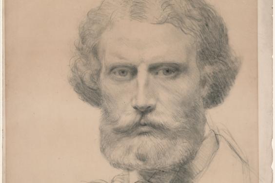 Pencil portrait of Frederic William Burton
