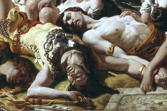 Daniel Maclise (1806-1870), detail from 'The Marriage of Strongbow and Aoife', c.1854. © National Gallery of Ireland.