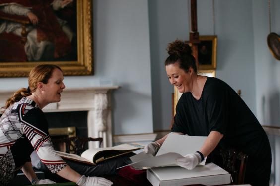 A display of books and archives in the Sir Denis Mahon Reading Room. © National Gallery of Ireland