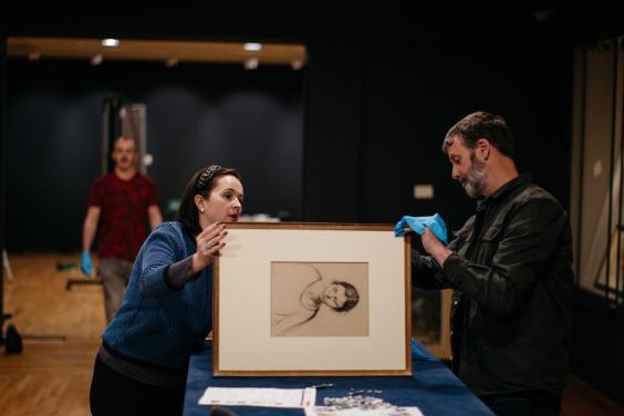 Niamh MacNally in the Print Gallery. © National Gallery of Ireland.