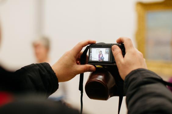 Taking photos in the gallery. © National Gallery of Ireland.