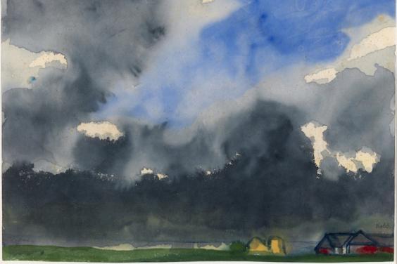 Emil Nolde (1867-1956), 'Rain over a Marsh'. © Nolde Stiftung Seebüll. Photo © NGI.