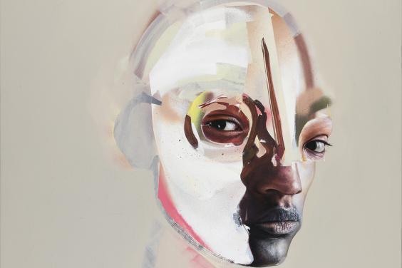 David Booth (b. 1986), Unit, 2018. Oil, acrylic and spray paint, 80 x 60cm. © David Booth. Photo © National Gallery of Ireland