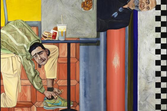 Salvatore Fullam (b. 1994), Me and my Dad in McDonalds, 2018. © Salvatore Fullam. Photo © National Gallery of Ireland.