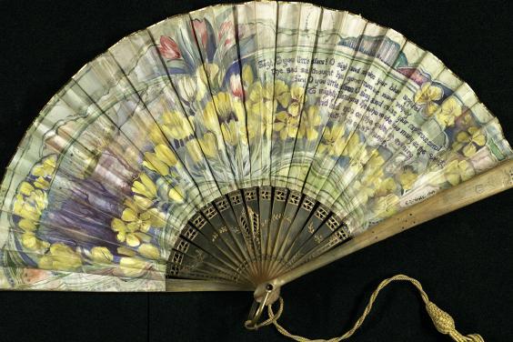 A painted fan