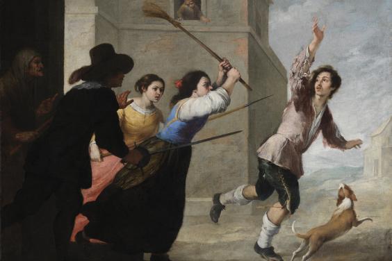 Oil painting by Murillo of an episode from the Prodigal Son parable
