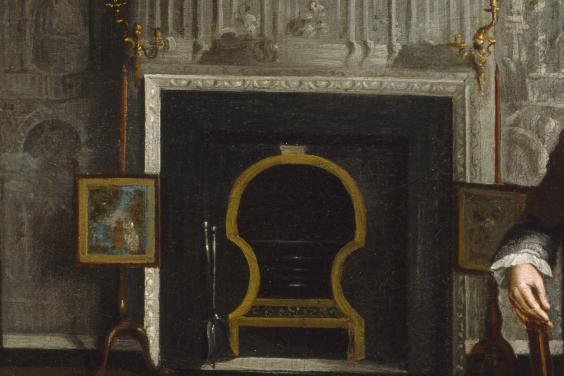 A fireplace