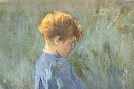 Painting of boy's head and shoulders