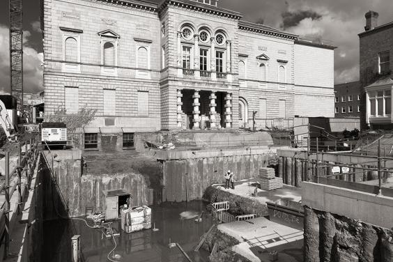 Photo of excavation in front of the Gallery