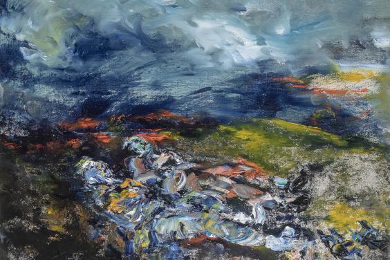 An expressionistic painting.