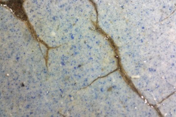 A microscopic detail of a painting