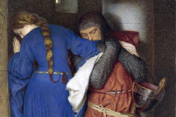 Frederic William Burton (1816-1900), 'The Meeting on the Turret Stairs' 1864 - detail. © National Gallery of Ireland.