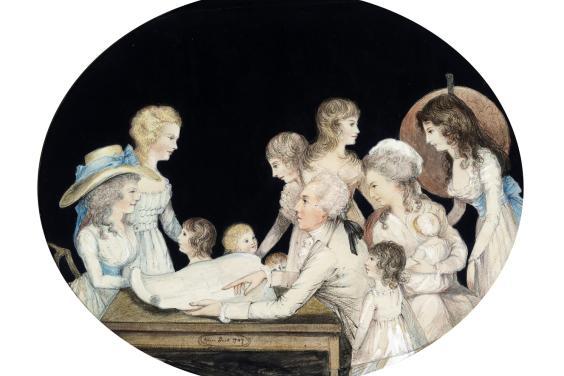 Miniature portrait of the Edgeworth family