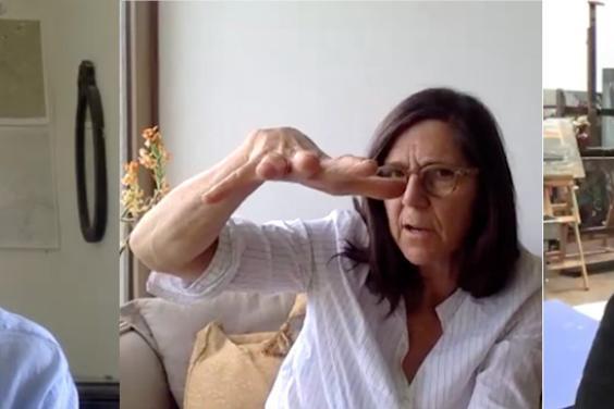 collage of  photos of four artists