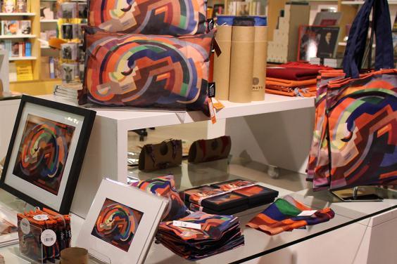 Merchandise on display in the Gallery Shop