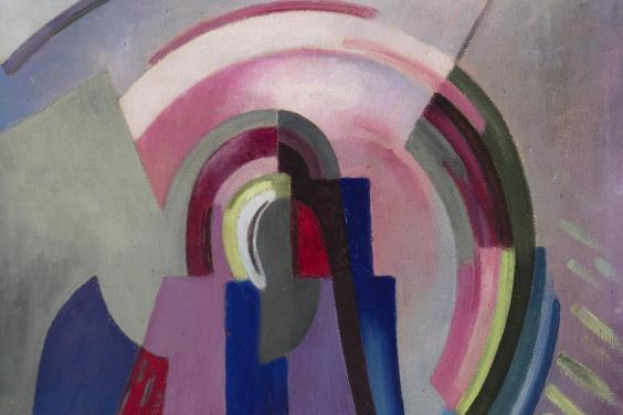 Detail of an abstract painting