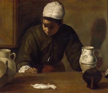 Diego Velázquez (1599-1660), 'Kitchen Maid with the Supper at Emmaus', c.1617-1618. © National Gallery of Ireland. 